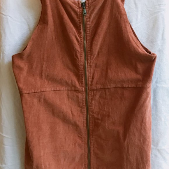 American Eagle Don’t Ask Why Orange Cord Jumper - Picture 2 of 5